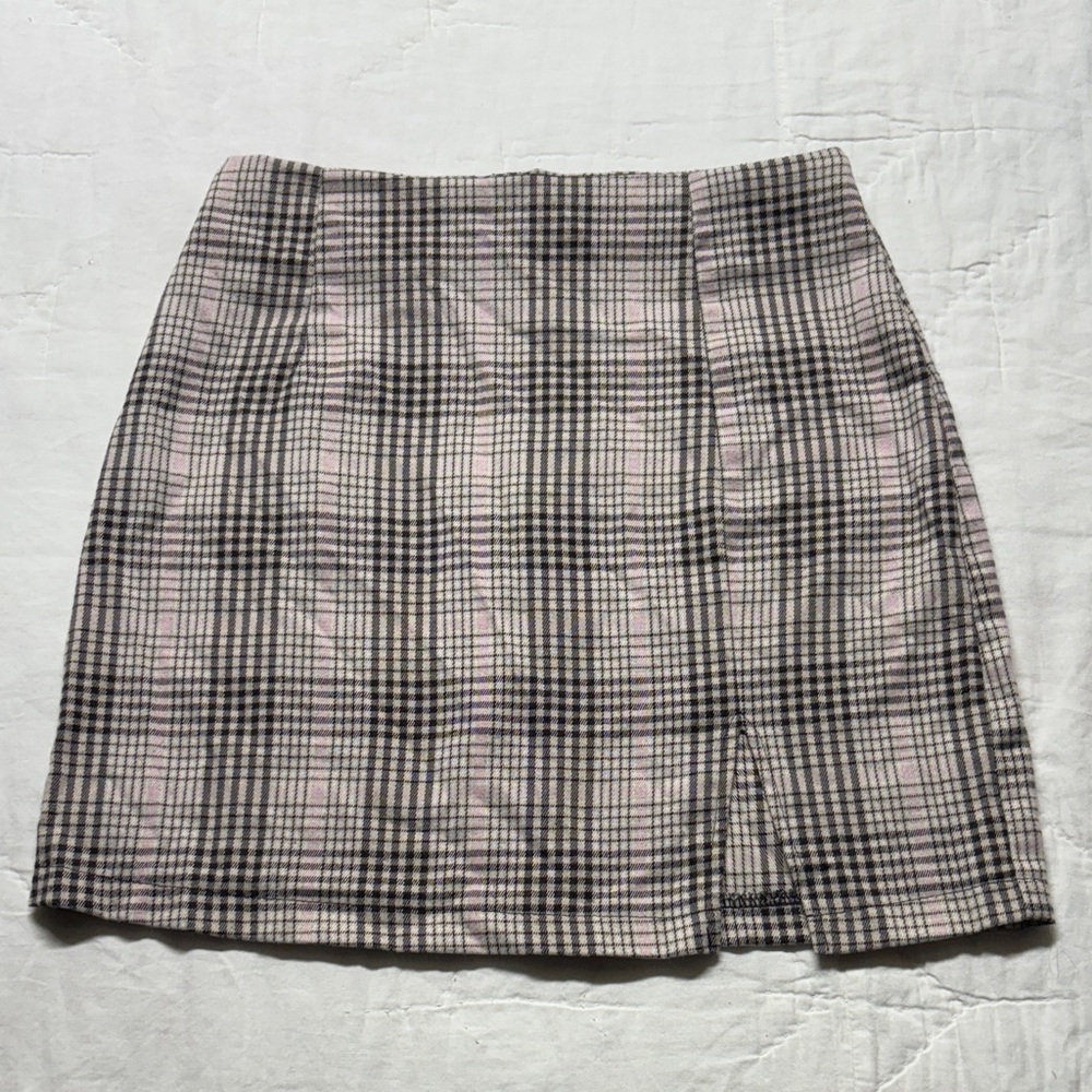 Retro Y2K Preppy Plaid Mini Skirt - Pink & Brown‎ Academia Grunge